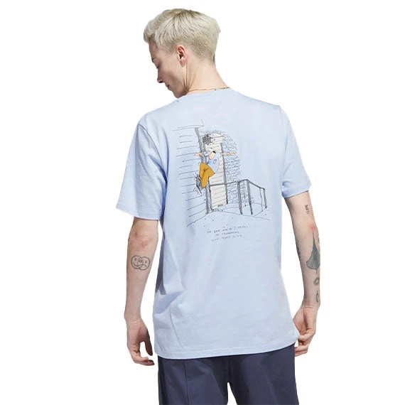 Adidas Henry Jones T-Shirt Blue Dawn 2 Adidas Henry Jones T-Shirt Blue Dawn - Image 2