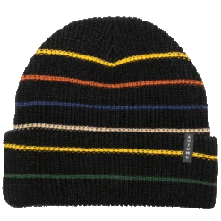 Autumn Multi Stripe Beanie Black 2023