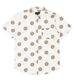 Brixton Charter Print Short Sleeve - Off White/Autumn
