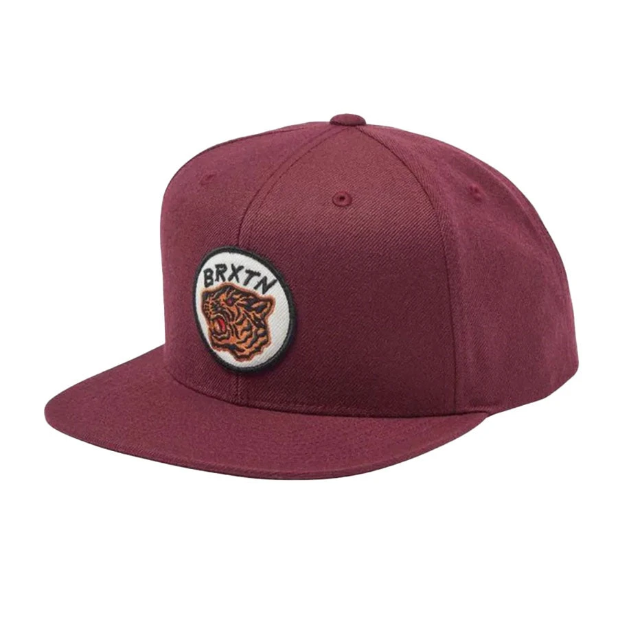 Brixton Kit Medium Profile Snapback Mahogany 1 Brixton Kit Medium Profile Snapback Mahogany