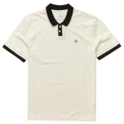 Brixton Proper Polo Knit - Off White/Black