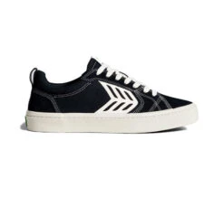 Cariuma Catiba Pro Low - Black Suede/Canvas Ivory