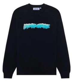 Fucking Awesome Iridescent Stamp Crewneck Black