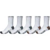 Globe Ingles Crew Sock 5-Pack White