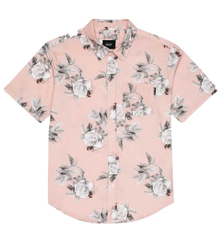 HUF Widower Short Sleeve Woven Shirt - Plastic Pink 1 HUF Widower Short Sleeve Woven Shirt - Plastic Pink