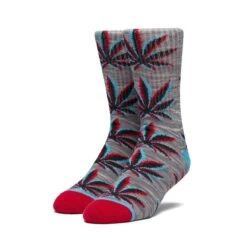 HUF Static Plantlife Sock Grey Heather