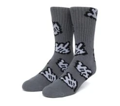 HUF Fuck It Cursor Sock - Charcoal