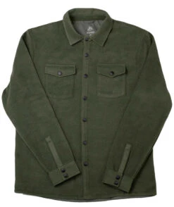 Jones Men's December Snap-Up Polar Fleece Shirt Green 2022