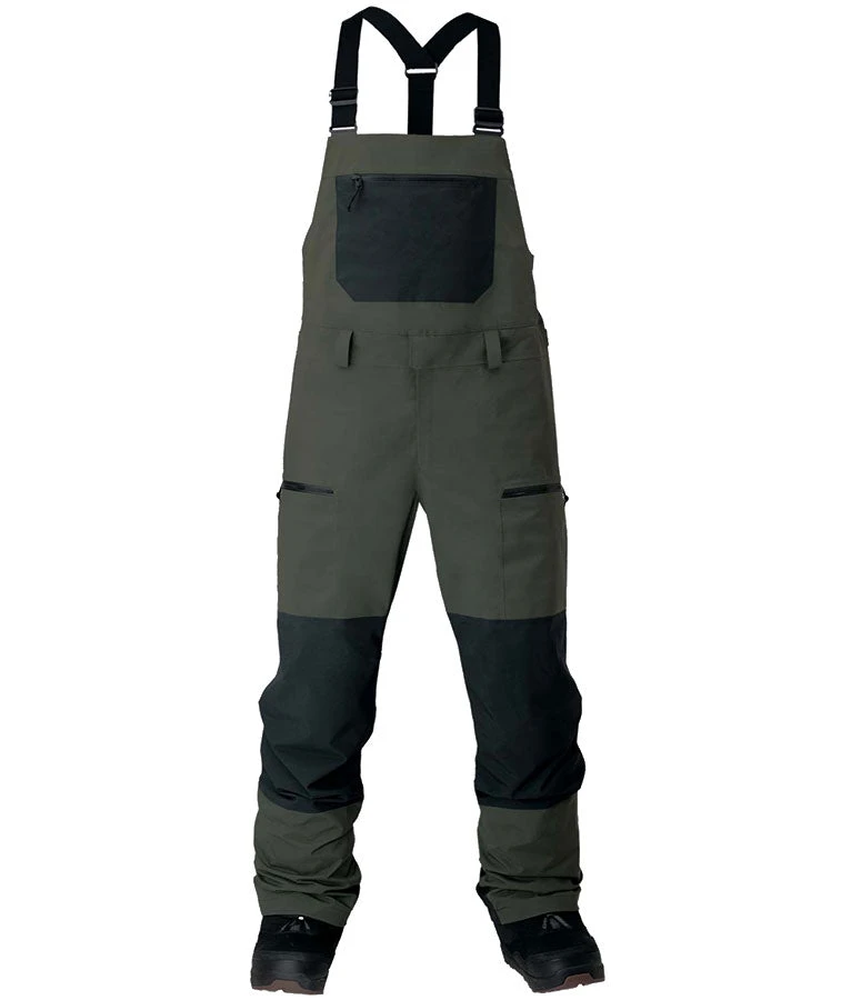 Jones Men's Mountain Surf Bib Pant - Green 2022 1 Jones Men's Mountain Surf Bib Pant - Green 2022