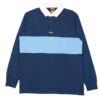 Krooked Eyes Rugby Long Sleeve Button Shirt Navy