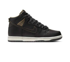 Nike SB Dunk High OG QS - Black/Black-Metallic Gold