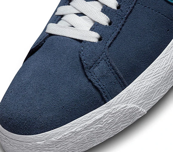 Nike SB Zoom Blazer Mid - Midnight Navy/Noise Aqua 5 Nike SB Zoom Blazer Mid - Midnight Navy/Noise Aqua - Image 5