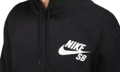 Nike SB Men's Icon Hooded Sweatshirt Black/White -Men Clothing Shop NikeSBMen sIconHoodedSweatshirtBlackWhite1