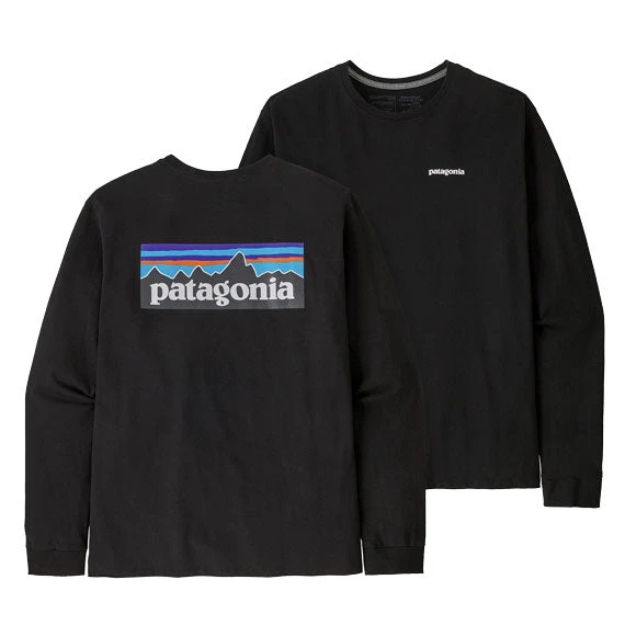 Patagonia Men's Long-Sleeve P-6 Logo Responsibili-Tee Black 2024 1 Patagonia Men's Long-Sleeve P-6 Logo Responsibili-Tee Black 2024