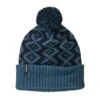 Patagonia Powder Town Beanie 2023 - Perennial Pinecone Wavy Blue