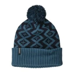 Patagonia Powder Town Beanie 2023 - Perennial Pinecone Wavy Blue