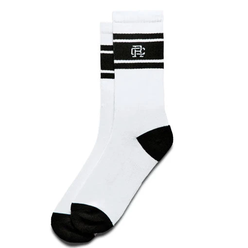 Reigning Champ Stripe Cotton Blend Crew Sock Black/White 1 Reigning Champ Stripe Cotton Blend Crew Sock Black/White