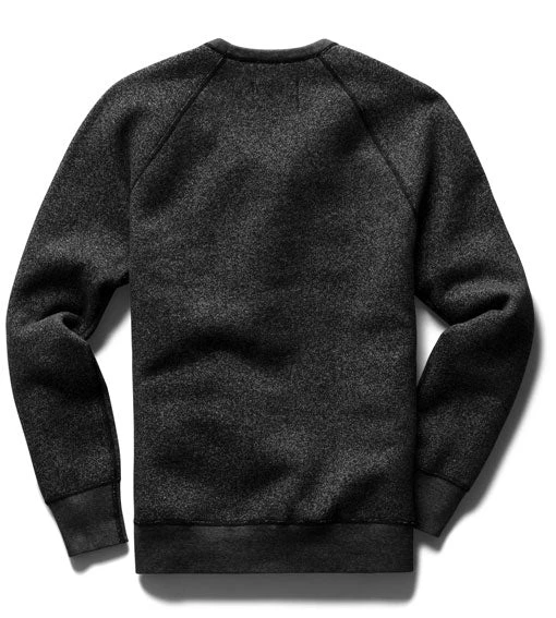 Reigning Champ Tiger Fleece 80/20 Crewneck Black/Black 2 Reigning Champ Tiger Fleece 80/20 Crewneck Black/Black - Image 2