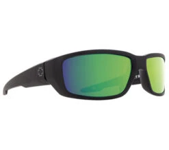 SPY Dirty Mo Soft Matte Black Happy Bronze Polar With Green Spectra Mirror