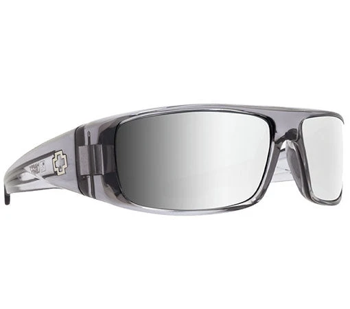SPY Logan Clear Smoke Happy Gray Green With Silver Mirror 1 SPY Logan Clear Smoke Happy Gray Green With Silver Mirror