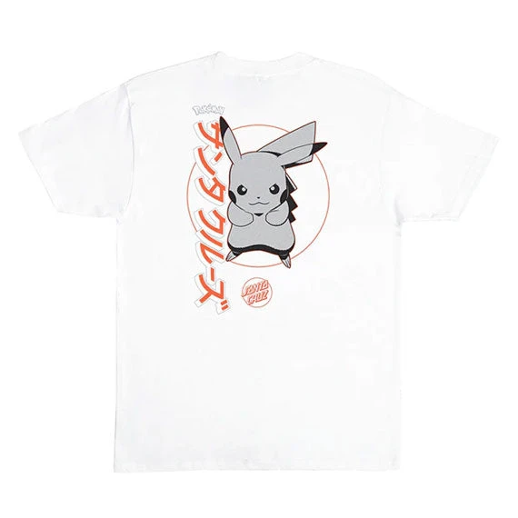 Santa Cruz Pokemon Pikachu T-Shirt - White 2 Santa Cruz Pokemon Pikachu T-Shirt - White - Image 2