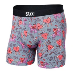Saxx Vibe Super Soft Bb - Heart Cowboys - Grey