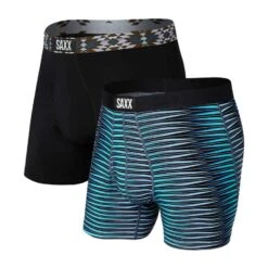 Saxx Ultra Boxer Brief Fly 2pk - Buzz Stripe/Mesa Geo
