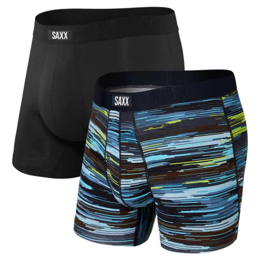 Saxx Undercover Boxer Brief 2 Pack - Space Dye Blowout/Black 1 Saxx Undercover Boxer Brief 2 Pack - Space Dye Blowout/Black