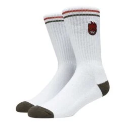 Spitfire Bighead Fill EMB Sock - White/Olive