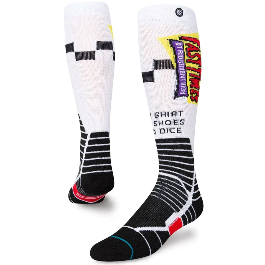 Stance Gnarly Snowboard Sock White 2023 1 Stance Gnarly Snowboard Sock White 2023