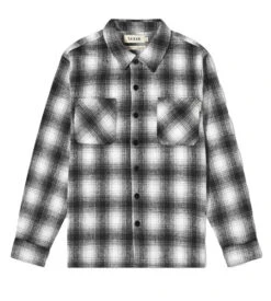 Taikan Heavyweight Plaid Button Shirt Black