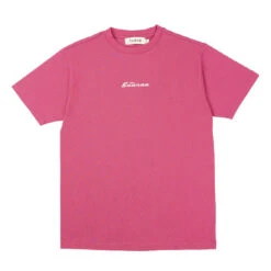 The Source Word Midweight T-Shirt Ruby/Dove Emb