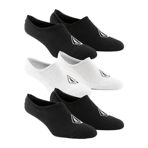 Volcom No Show Stone Sock 3Pk Black 1 Volcom No Show Stone Sock 3Pk Black
